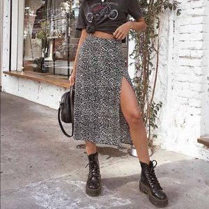 Motel Rock Leopard Midi Skirt